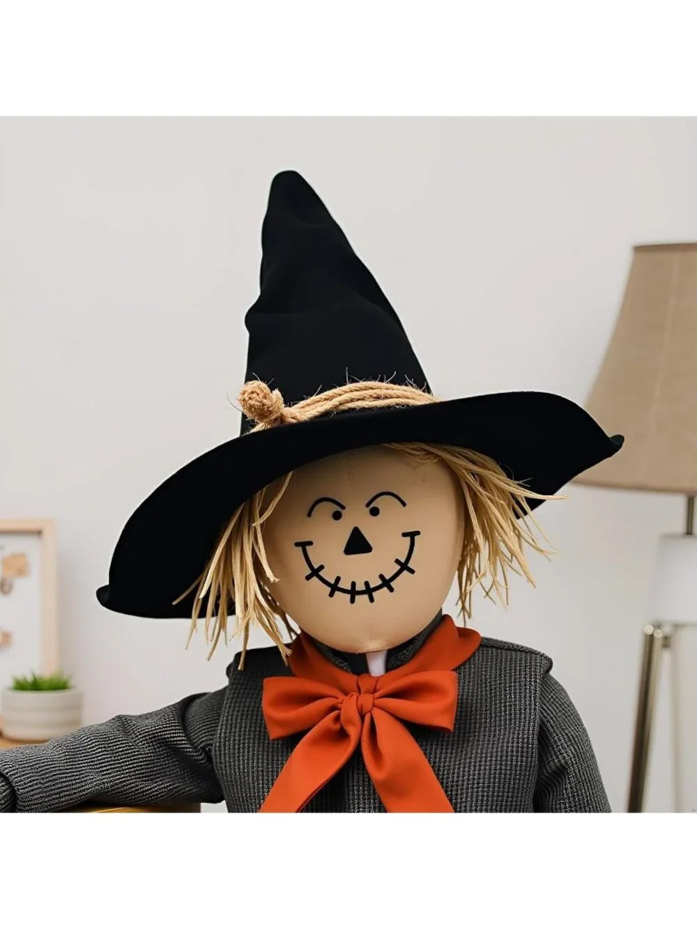 Adult Wizard Black Hat Halloween Costume Pointed Scarecrow Cap For Theme Parties